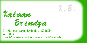 kalman brindza business card